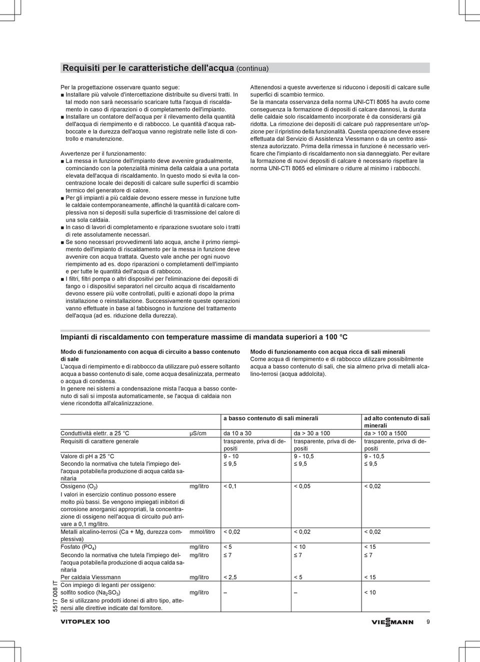 Installar un contator dll'acqua pr il rilvamnto dlla quantità dll'acqua di rimpimnto di rabbocco. quantità d'acqua rabboccat la durzza dll'acqua vanno rgistrat nll list di controllo manutnzion.