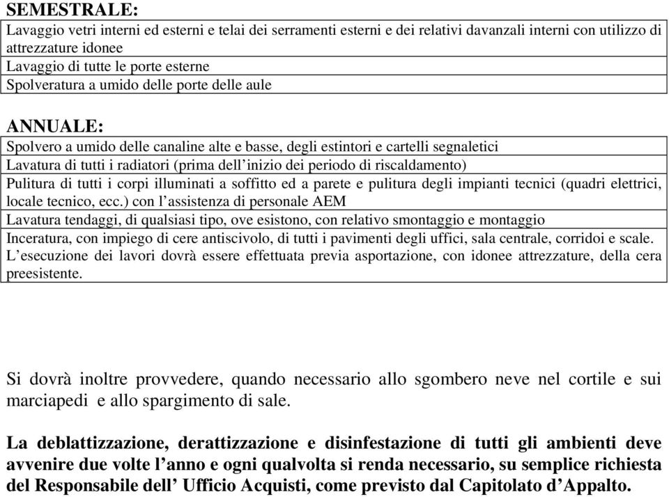 esterne Spolveratura a umido delle porte delle aule Inceratura, con impiego di