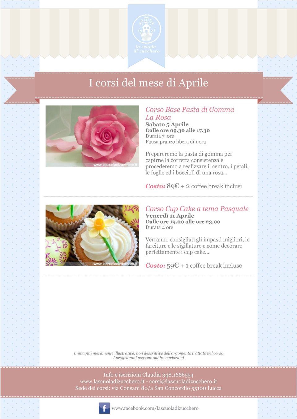 foglie ed i boccioli di una rosa Corso Cup Cake a tema Pasquale Venerdì 11 Aprile Verranno