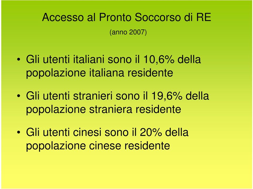 utenti stranieri sono il 19,6% della popolazione straniera