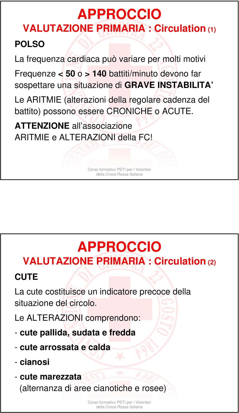 ATTENZIONE all associazione ARITMIE e ALTERAZIONI della FC!