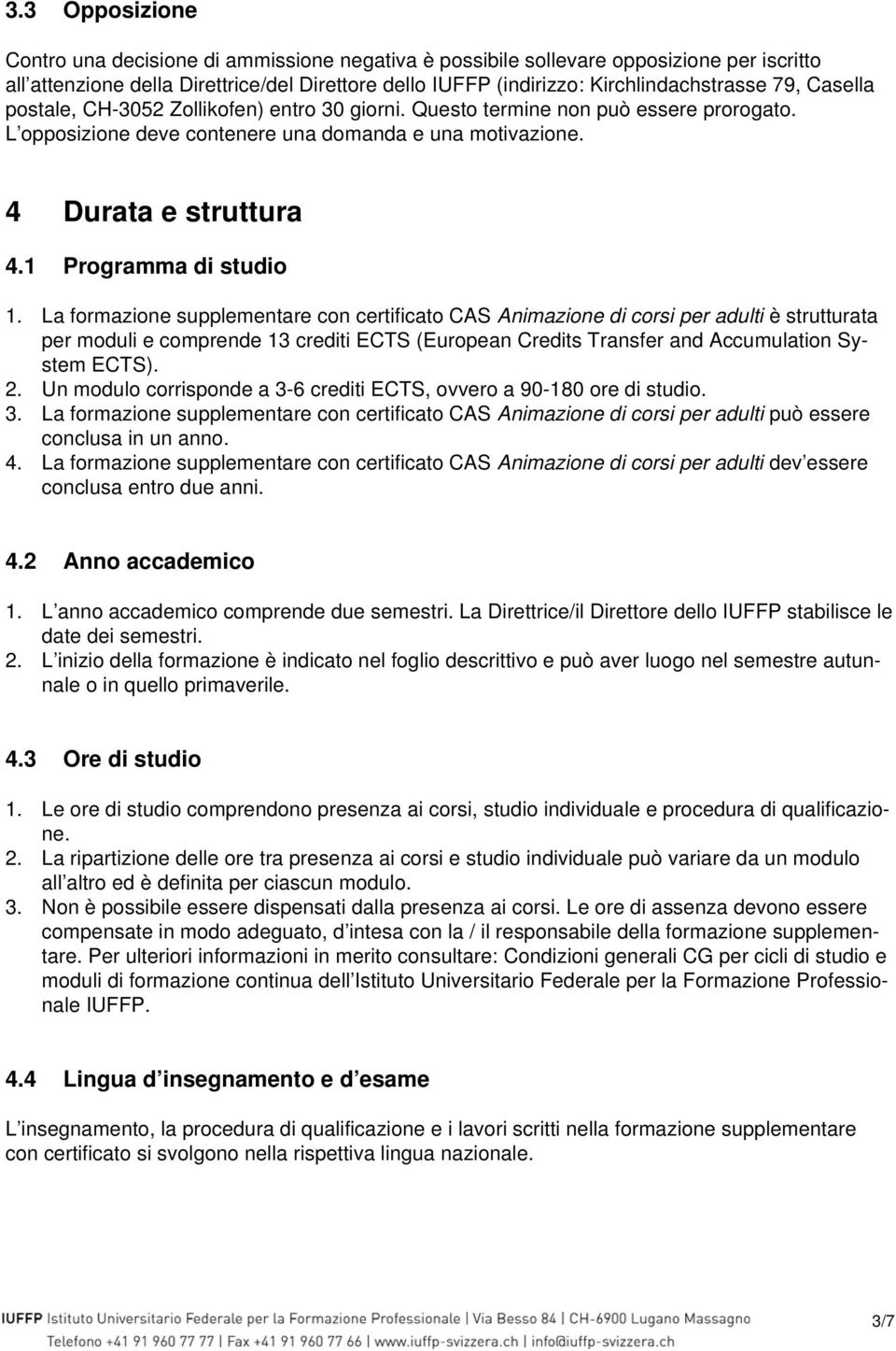 1 Programma di studio 1.