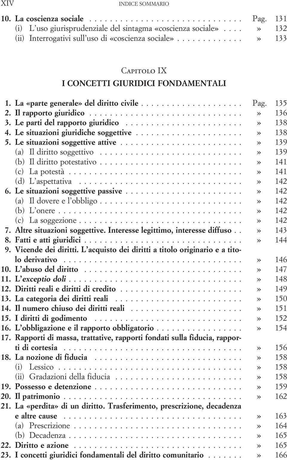 Le situazioni giuridiche soggettive...» 138 5. Le situazioni soggettive attive...» 139 (a) Il diritto soggettivo...» 139 (b) Il diritto potestativo...» 141 (c) La potestà...» 141 (d) L aspettativa.