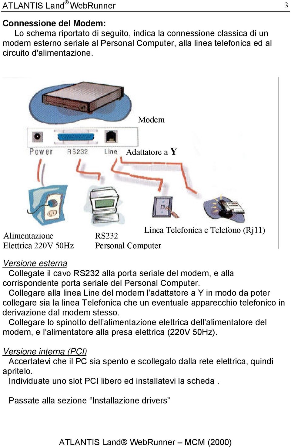 corrispondente porta seriale del Personal Computer.