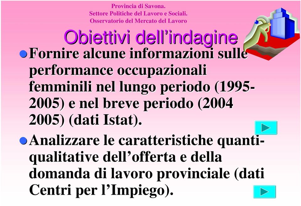 performance occupazionali femminili nel lungo periodo (1995-2005) e nel breve periodo (2004 2005)