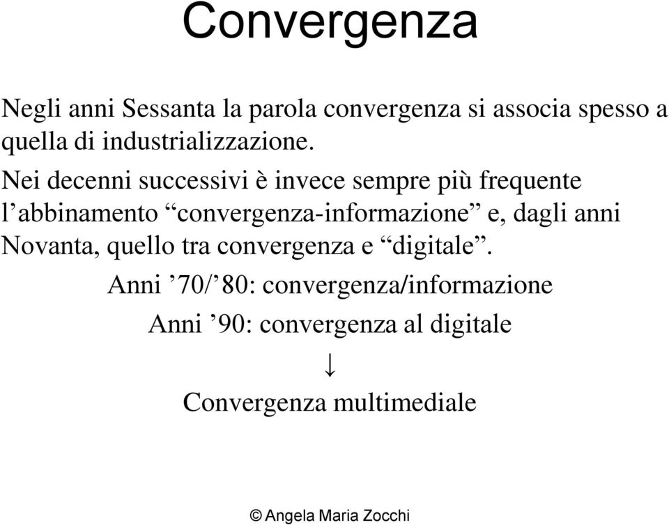 Nei decenni successivi è invece sempre più frequente l abbinamento