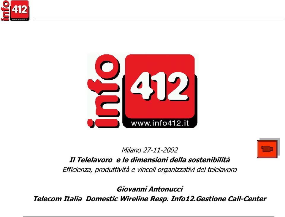 organizzativi del telelavoro Giovanni Antonucci