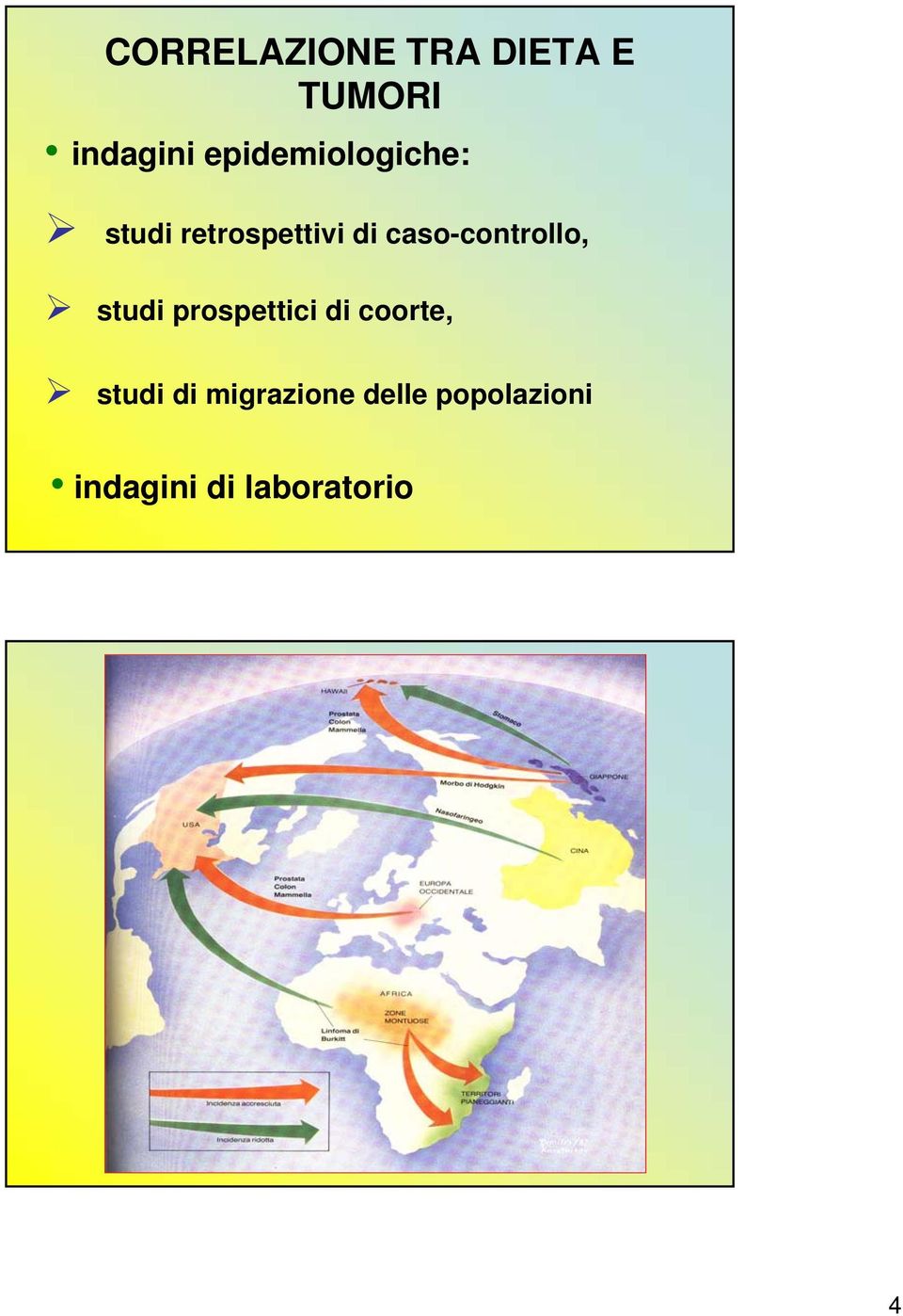 caso-controllo, studi prospettici di coorte,