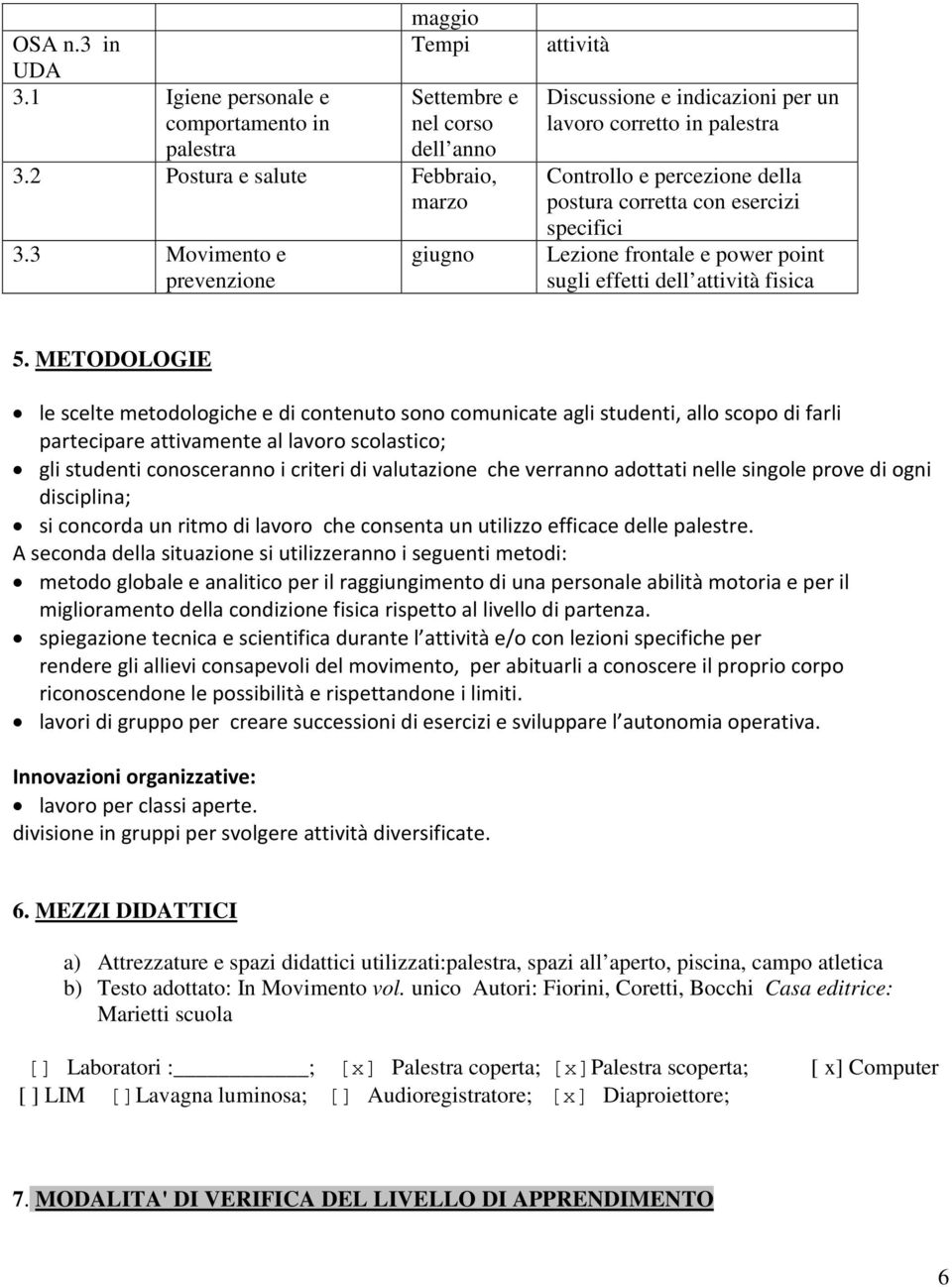 point sugli effetti dell attività fisica 5.