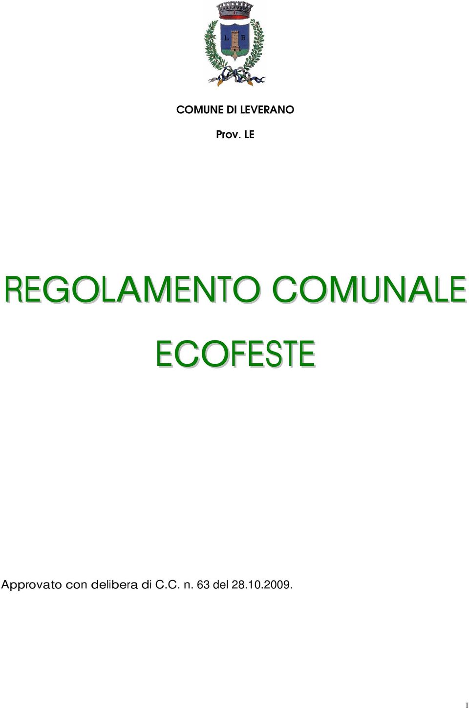 ECOFESTE Approvato con