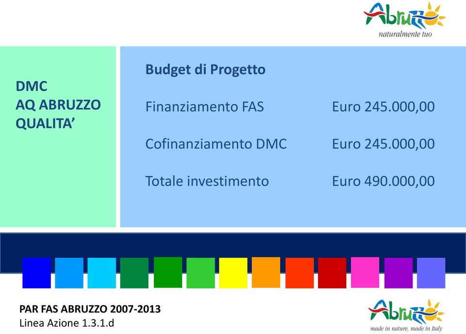 000,00 Cofinanziamento DMC