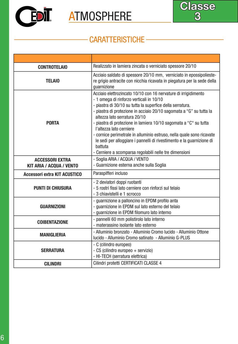 1 omega di rinforzo verticali in 10/10 - piastra di 30/10 su tutta la superfice della serratura.