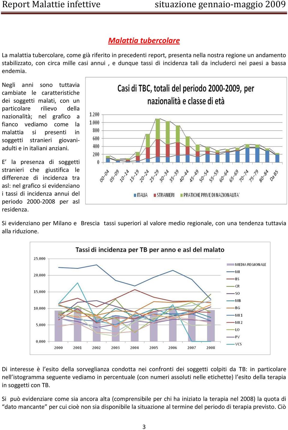 Negli anni sono tuttavia cambiate le caratteristiche dei soggetti malati, con un particolare rilievo della nazionalità; nel grafico a fianco vediamo come la malattia si presenti in soggetti stranieri