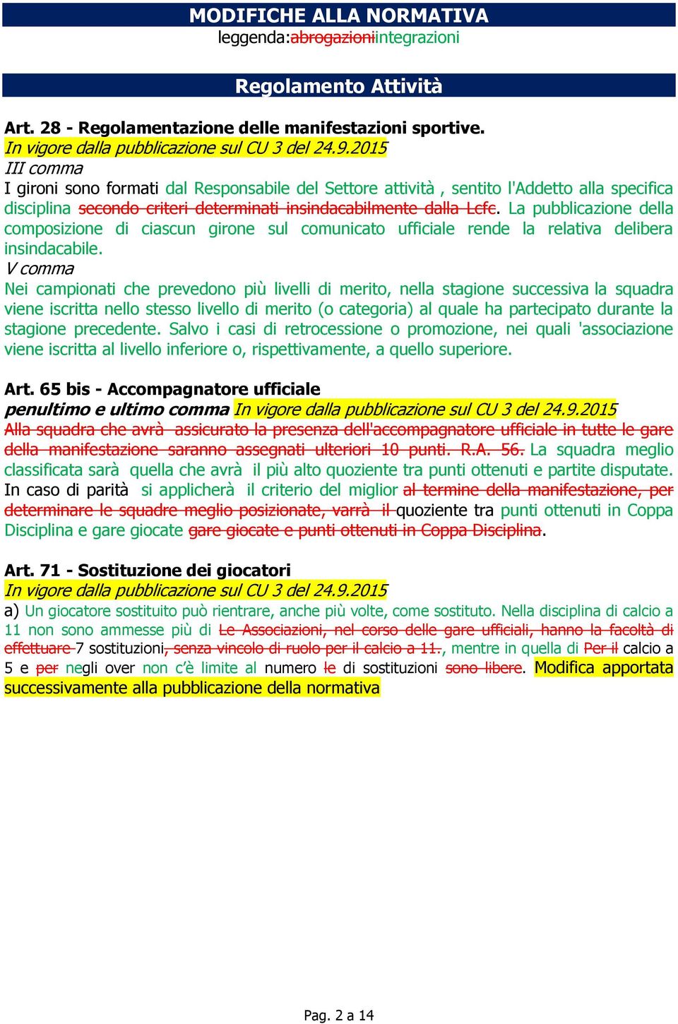 La pubblicazione della composizione di ciascun girone sul comunicato ufficiale rende la relativa delibera insindacabile.