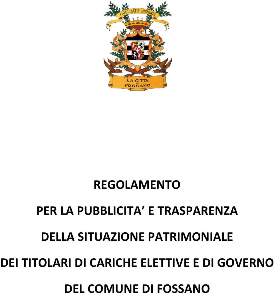 PATRIMONIALE DEI TITOLARI DI