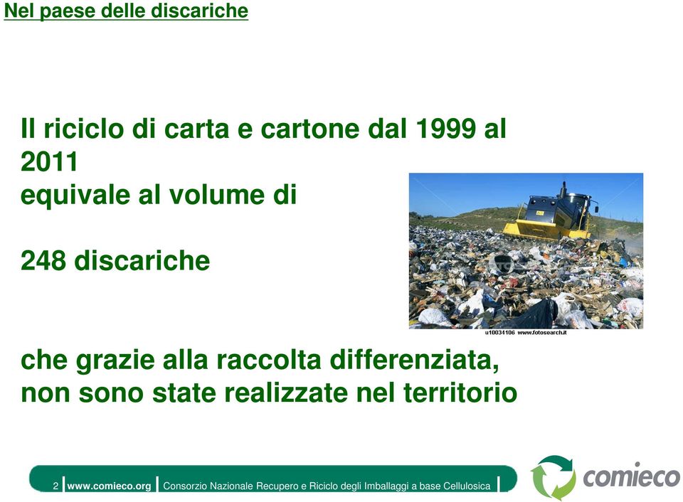 248 discariche che grazie alla raccolta