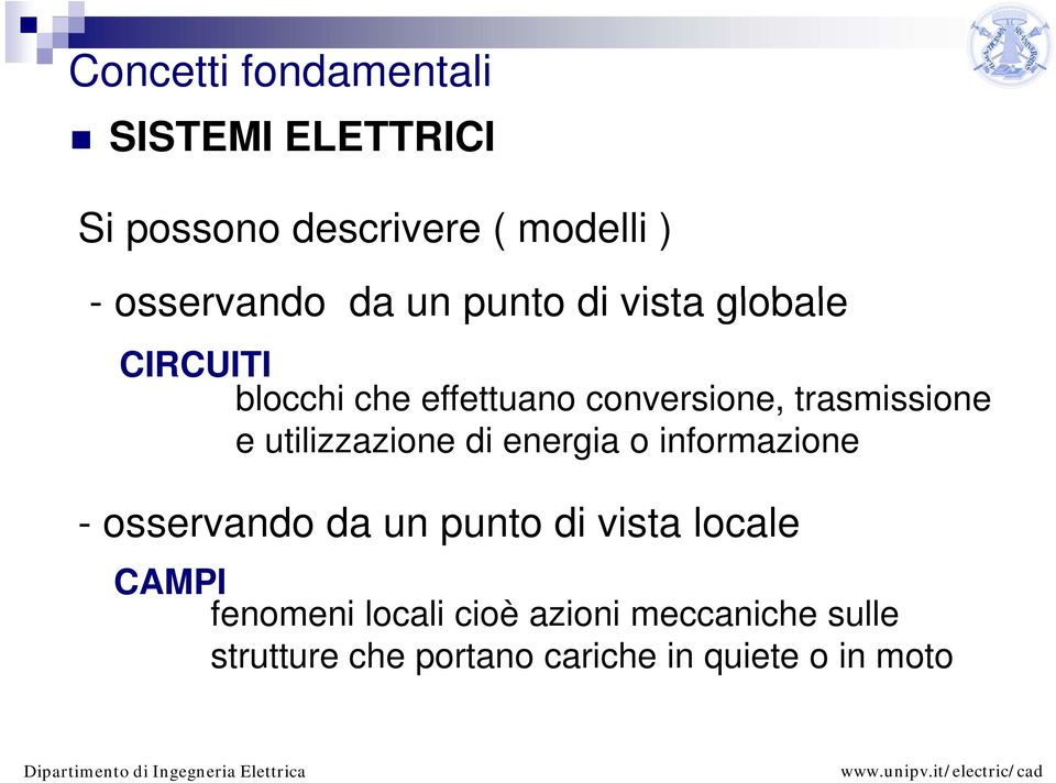 utilizzazione di energia o informazione - osservando da un punto di vista locale