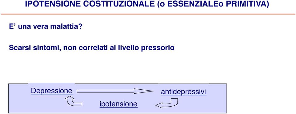 ! Scarsi sintomi, non correlati al livello