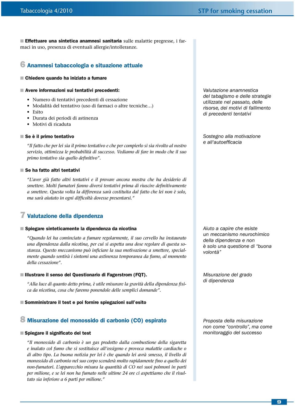 di farmaci o altre tecniche ) Esito Durata dei periodi di astinenza Motivi di ricaduta Se è il primo tentativo Il fatto che per lei sia il primo tentativo e che per compierlo si sia rivolto al nostro