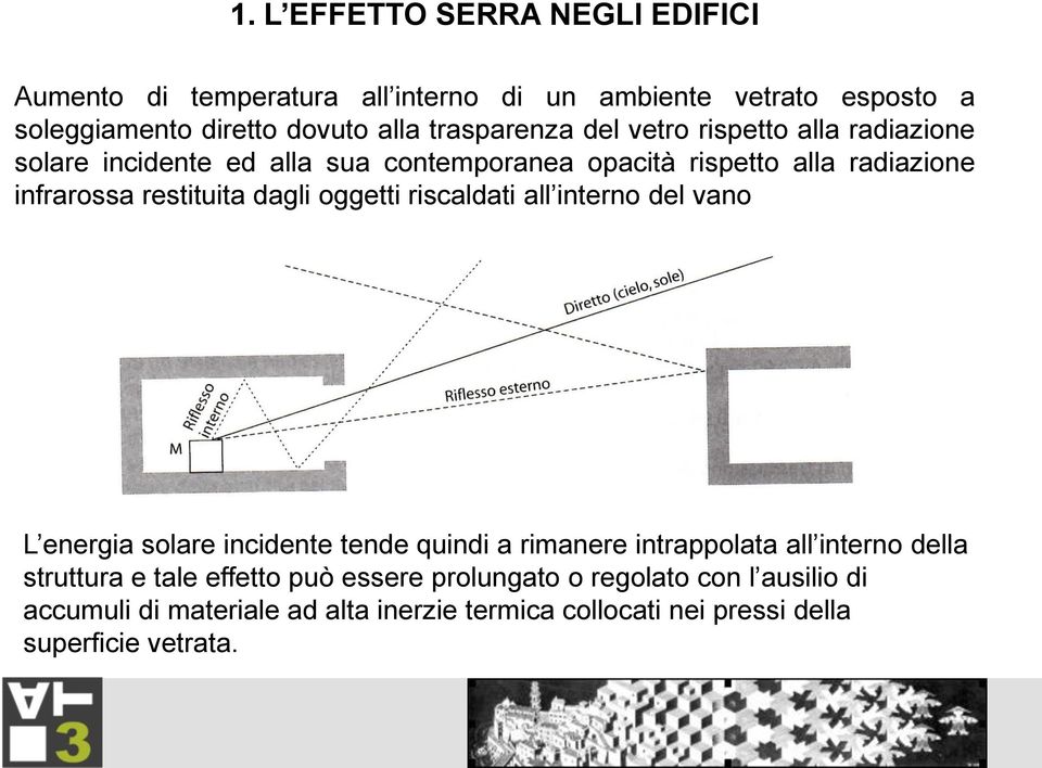 restituita dagli oggetti riscaldati all interno del vano L energia solare incidente tende quindi a rimanere intrappolata all interno della