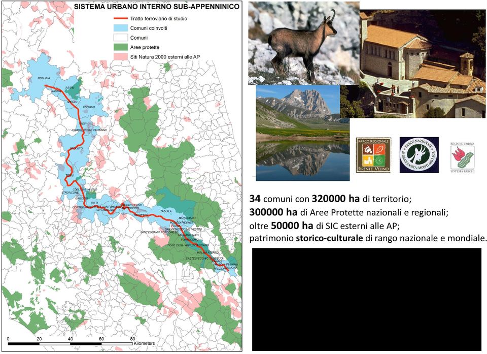 oltre50000 ha di SIC esterni alle AP;