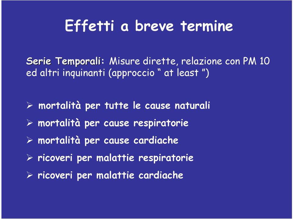 cause naturali mortalità per cause respiratorie mortalità per cause