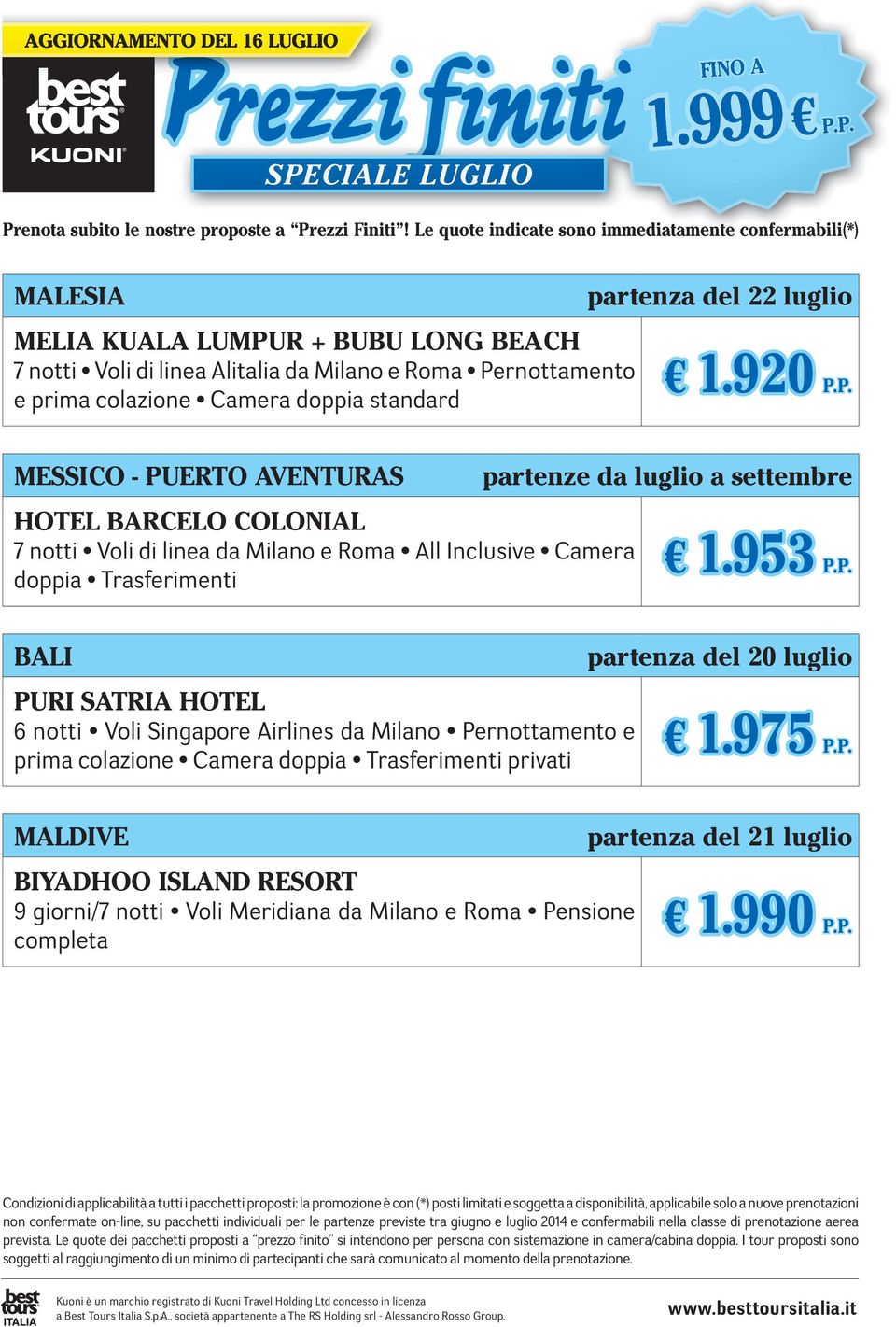 920 MESSICO - PUERTO AVENTURAS HOTEL BARCELO COLONIAL 7 notti Voli di linea da Milano e Roma All Inclusive Camera doppia Trasferimenti partenze da luglio a
