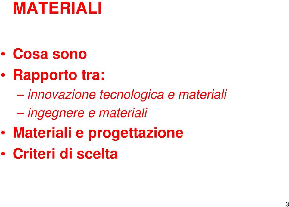 materiali ingegnere e materiali