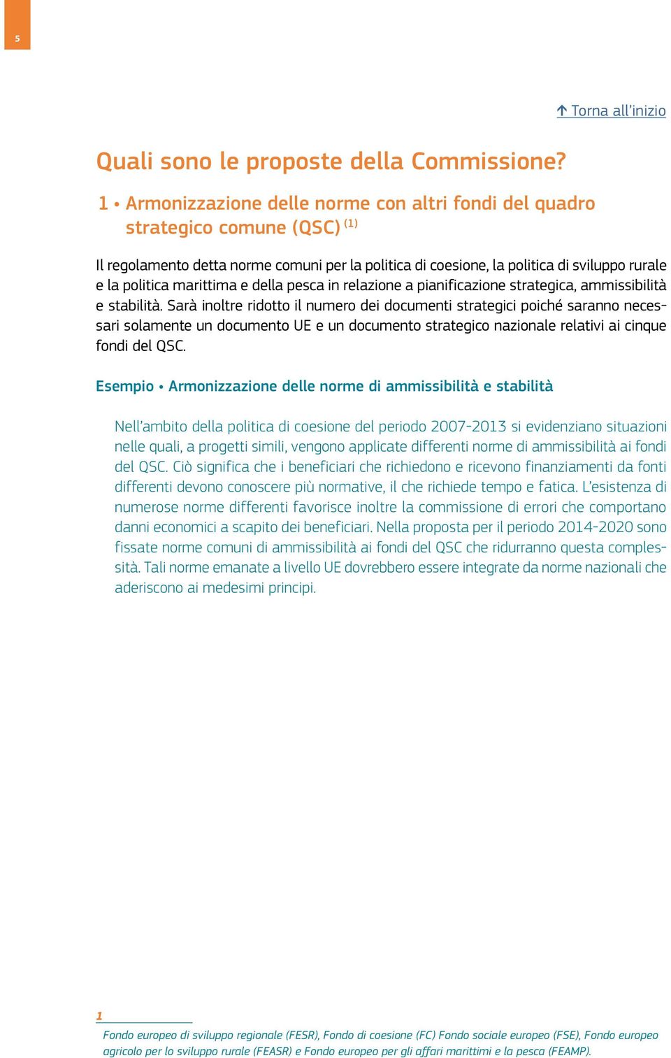 marittima e della pesca in relazione a pianificazione strategica, ammissibilità e stabilità.