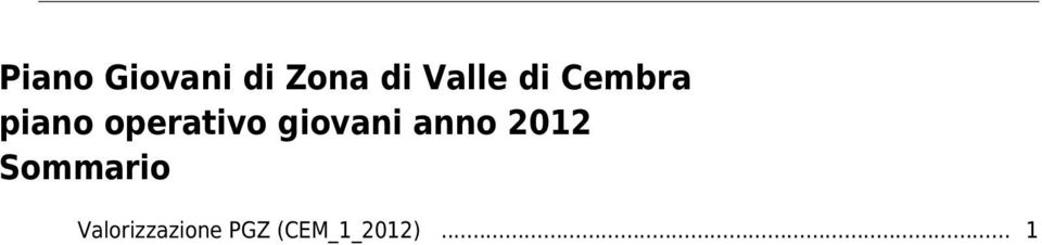 operativo giovani anno 2012