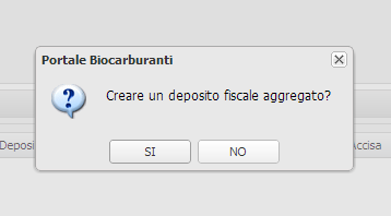 5.1 Inserimento di un nuovo deposito fiscale Per procedere alla creazione di un nuovo deposito fiscale, è necessario cliccare sul pulsante Nuovo deposito fiscale (Figura 10, C).