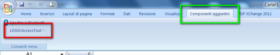 AccessTool, all interno del software Microsoft Excel comparirà una nuova voce