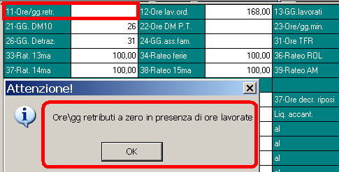 Si precisa che in caso di ditte edilizie con cantieristica, il messaggio non apparirà a video. (U44