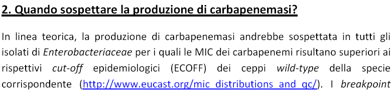 Molecola di screening Criteri CMI 0.