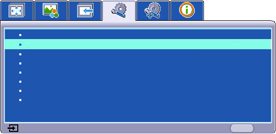 Uso dei menu Il proiettore è dotato di menu OSD (On-Screen Display) che consentono di effettuare regolazioni e selezionare varie impostazioni.