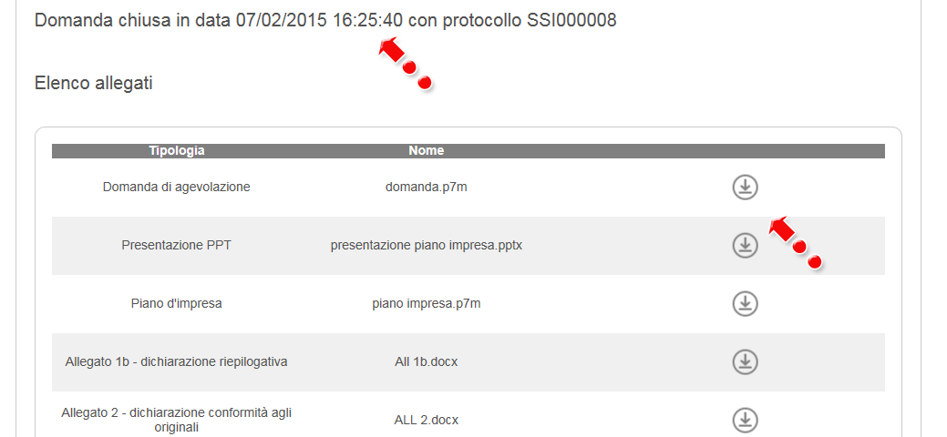 Figura 43 Chiusura ed invio domanda Analogamente, non saranno più modificabili le informazioni ed i dati