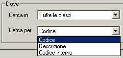 Novità di versione See Electrical Expert V3R7 Cliccando sul menù a tendina Cerca per potete decidere il campo del catalogo nel quale effettuare la ricerca: Selezionando Codice, cercherete nel campo