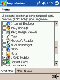 V - COME AVVIARE IL PROGRAMMA Dopo aver installato il programma, nel menù Start di Windows Mobile, viene creata un icona per l avvio veloce del programma.