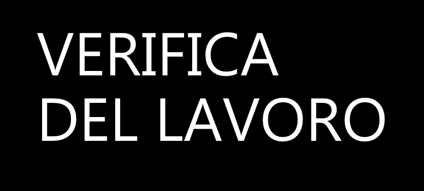 VERIFICA DEL LAVORO VERIFICA SOGGETTIVA E OGGETTIVA: delle Capacità Condizionali (Test di Valutazione); delle Abilità Tecniche (Scouting); degli