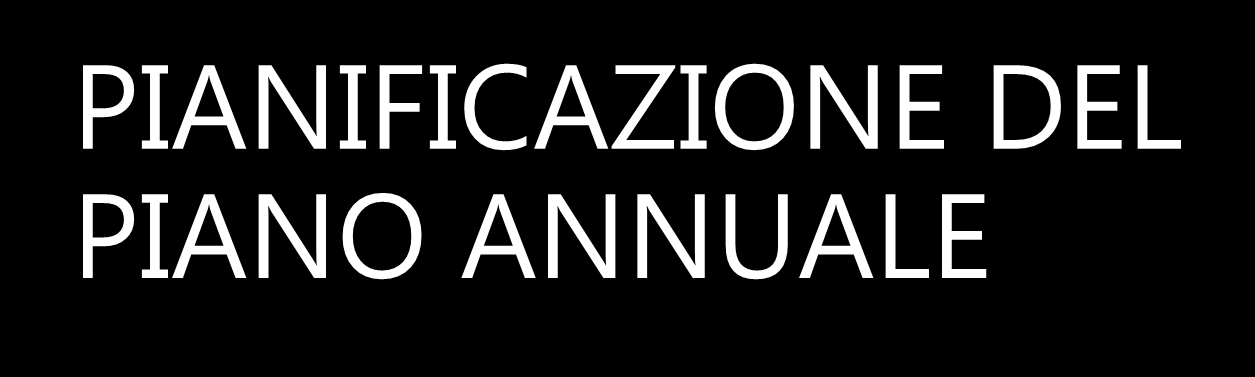 PIANIFICAZIONE DEL PIANO ANNUALE La Programmazione del lavoro costituisce il punto di partenza per il raggiungimento di qualsiasi obiettivo e si realizza attraverso queste fasi : Valutazione iniziale.