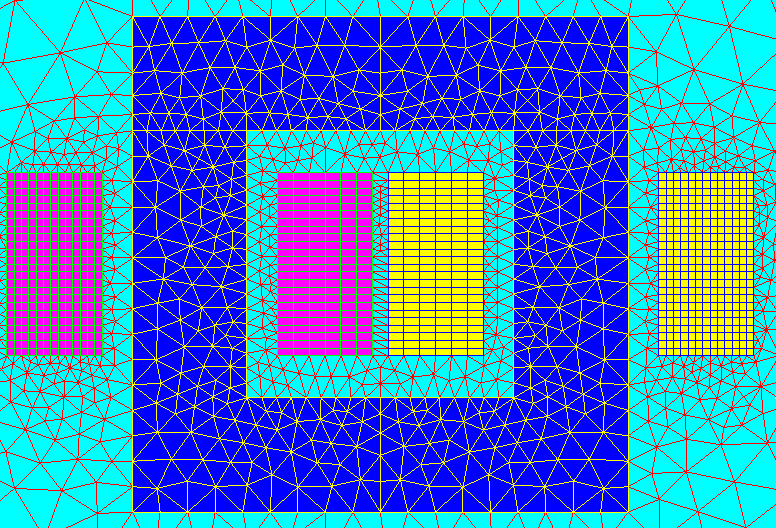 TRASFORMATORI Color Shade Results Quantity : Flux density Tesla Vrms(V1) (Vrms) : 25 Phase (Deg): 0 Scale /