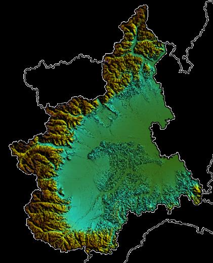 3 m (in planimetria e quota) DTM LIDAR ASTE IDROGRAFICHE Risoluzione: 1 metro (0.