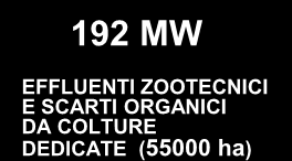 POTENZA INSTALLATA PER IMPIANTI DI BIOGAS NEL 2010 462 MW (767000 tep/anno) (240 MW nel 2007) (fonte: Biogas barometer) 270 MW DA FANGHI DI