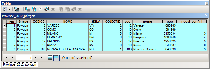 selezione oggetti: per attributo.