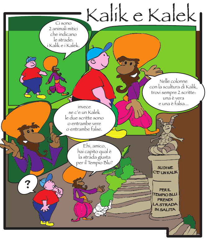 6. KALIK E KALEK Leggi il fumetto e trova la soluzione.