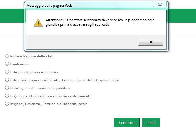 Figura 12 Pagina personale Area Clienti 2.1 Accesso alle applicazioni La funzione "Accesso alle applicazioni" consente all operatore di accedere alle applicazioni sottoscritte in precedenza.