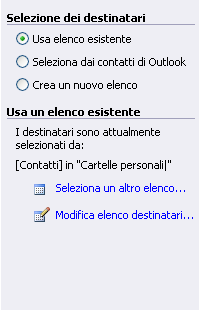 Creare una stampa unione 2 3. Origine degli indirizzi 4.