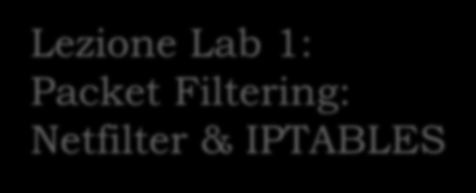 Lezione Lab 1: Packet Filtering: Netfilter & IPTABLES Marco Anisetti, Filippo