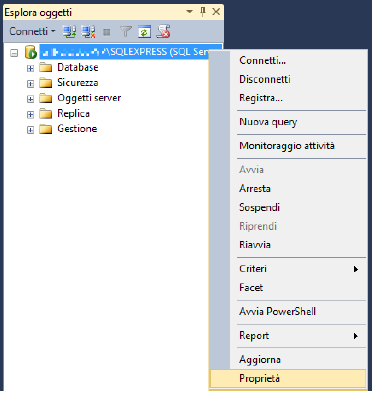 Nel caso in cui si utilizzi l autenticazione di SQL Server, è possibile saltare i passaggi di configurazione relativi a SQL Server Management Studio e verificare