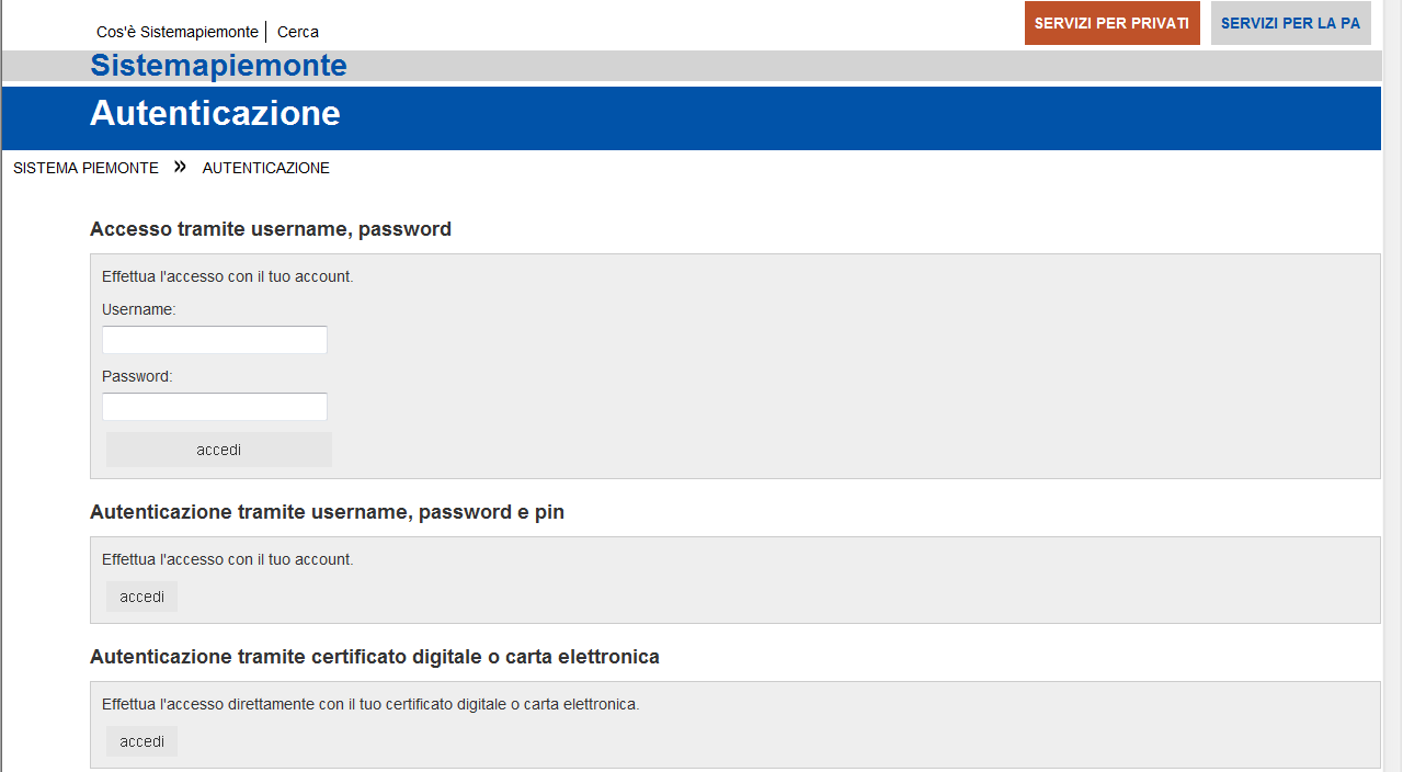 Pag. 6 di 13 Inserire nella pagina di autenticazione il proprio usename e password per accedere al